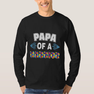Papa Of A Warrior Autism Awareness T-Shirt