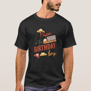 Papa Of The Birthday Boy Car Theme Matching Family T-Shirt