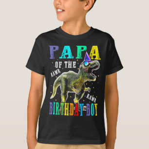 PAPA Of The Birthday Boy Dinosaur T-Shirt