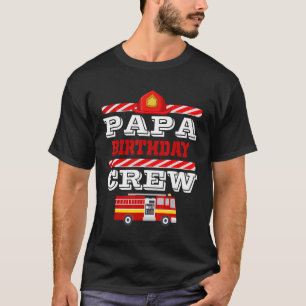 Papa of the Birthday Boy Fire Truck Fireman Hostin T-Shirt