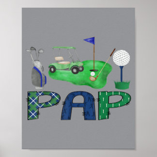 Papa Of The Birthday Boy Hole In One Golf Sport Poster