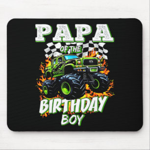 Papa Of The Birthday Boy Monster Truck Birthday Ki Mouse Pad