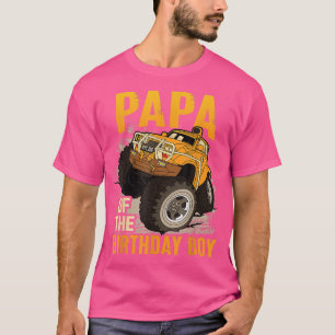Papa of the Birthday Boy Monster Truck Birthday T-Shirt