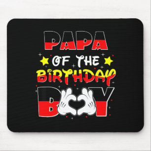 Papa Of The Birthday Boy Shirt Matching Grandson S Mouse Pad