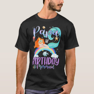 Papa Of The Birthday Girls Mermaid Magic Family Un T-Shirt