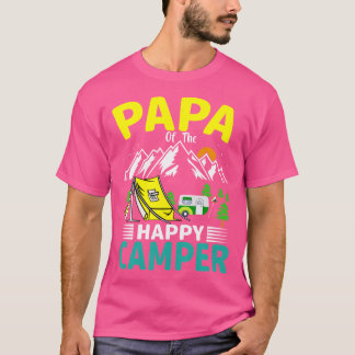 Papa Of The Camper Dad 1St Birthday Family Camping T-Shirt