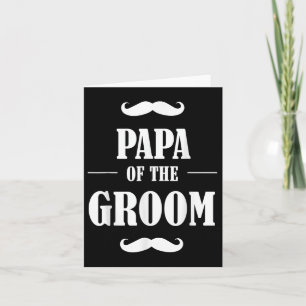 Papa Of The Groom T Shirt Funny Wedding Bachelor P Card