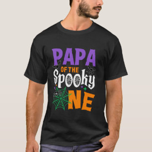 Papa Of The Spooky One Boy Halloween 1st Birthday T-Shirt