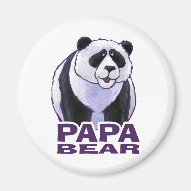 Papa Panda Bear Magnet (Front)