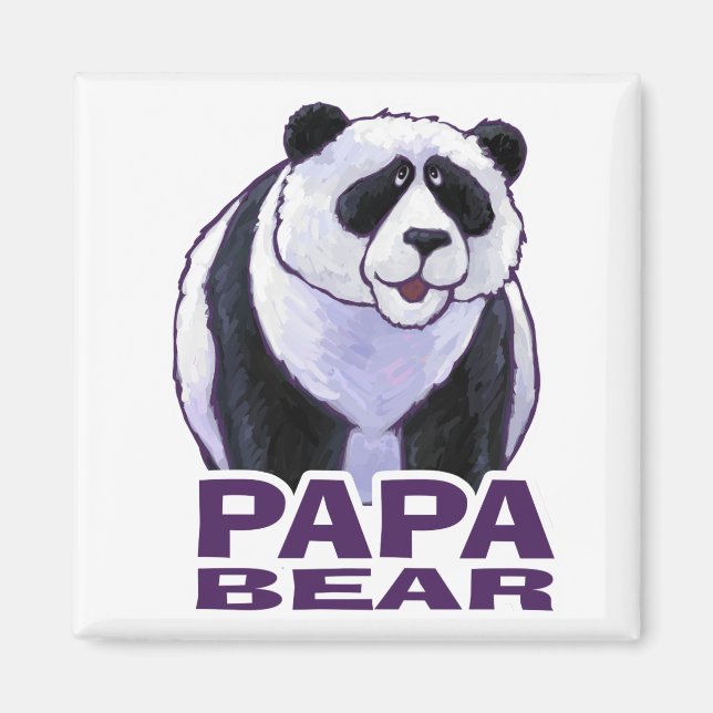 Papa Panda Bear Magnet (Front)