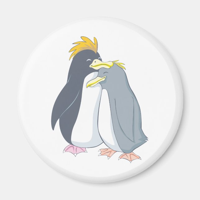 Papa Penguin Loves Mama Penguin Magnet (Front)
