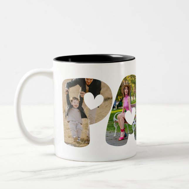 PAPA Photo Collage Mug - Perfect Gift for Dad (Left)