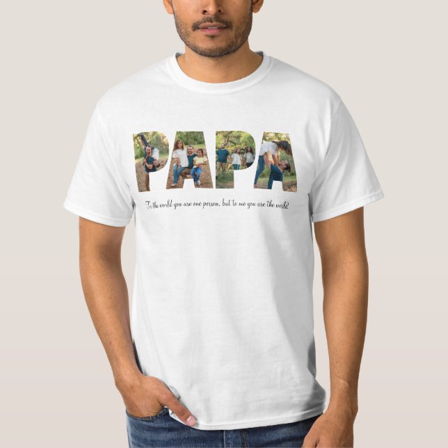 Papa Photo Collage Shirt for Father's day (Front)