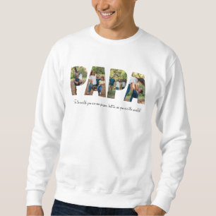 Papa Photo Collage Sweatshirt for Father's day