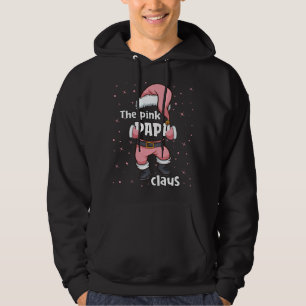 Papa Pink Santa Claus Family Matching Christmas Pa Hoodie