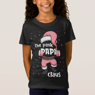 Papa Pink Santa Claus Family Matching Christmas Pa T-Shirt