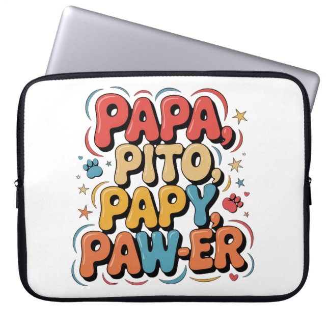 Papa Pito Pappy Pawer Laptop Sleeve (Front)