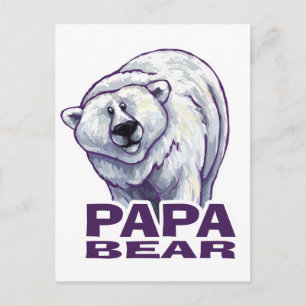 Papa Polar Bear Postcard