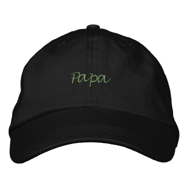 Papa Printed Name Black Colour handsome Dad Cap (Front)