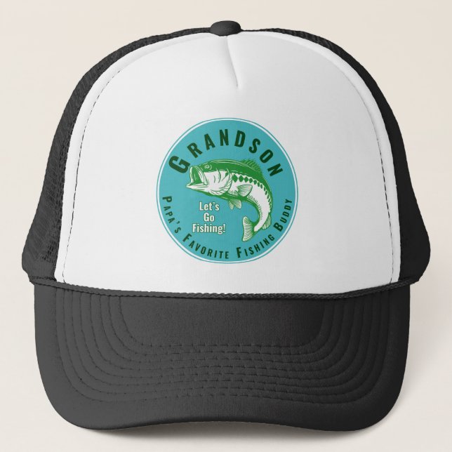 Papa’s Favorite Fishing Buddy Trucker Hat (Front)