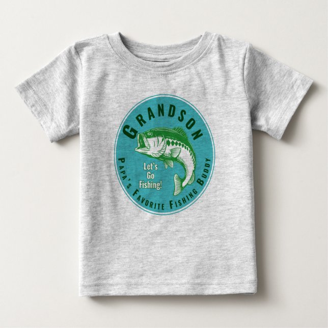Papa’s Favourite Fishing Buddy Baby T-Shirt (Front)