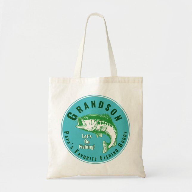 Papa’s Favourite Fishing Buddy Tote Bag (Front)