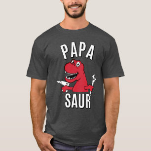 PAPA SAUR SMILE DINOSAUR FATHERS DAY T-Shirt