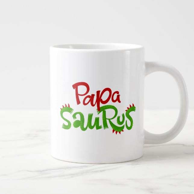 Papa Saurus Graphic Large Coffee Mug (Right)