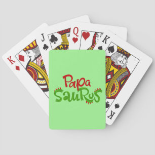 Papa Saurus Graphic Playing Cards