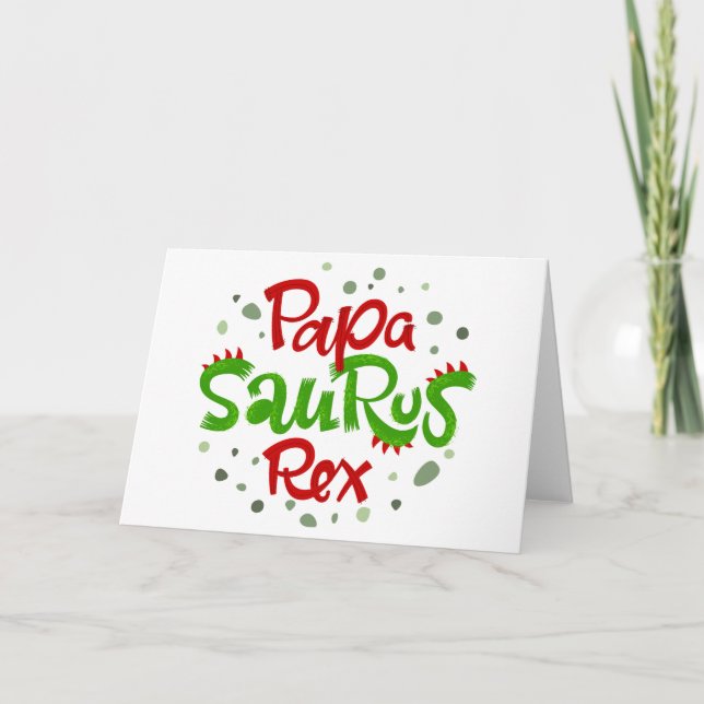 Papa Saurus Rex Graphic Card (Front)