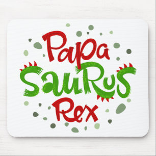 Papa Saurus Rex Graphic Mouse Pad