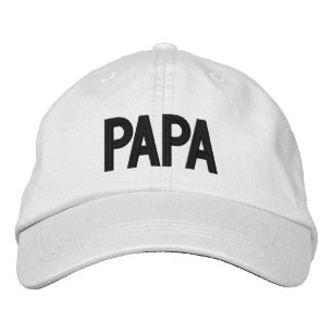 Papa Simple Trendy Modern Typography Custom Embroidered Hat