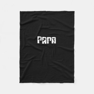 Papa Skier Skiing Dad Ski Cute Christmas Gift  Fleece Blanket