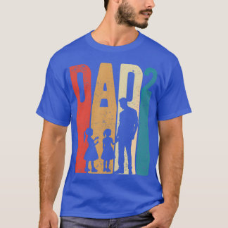Papa Squarewo Daughter Vintage Fathers day friends T-Shirt