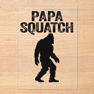 Papa Squatch Funny Bigfoot - Father's Day Gift Acrylic Invitations