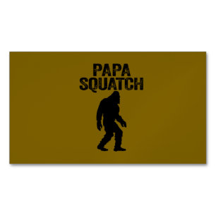 Papa Squatch Funny Bigfoot - Father's Day Gift Magnetic Business Card