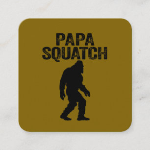 Papa Squatch Funny Bigfoot - Father's Day Gift Square Business Card