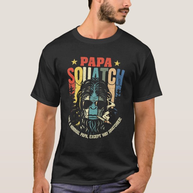 Papa Squatch Funny Bigfoot Sasquatch Fathers Day G T-Shirt (Front)