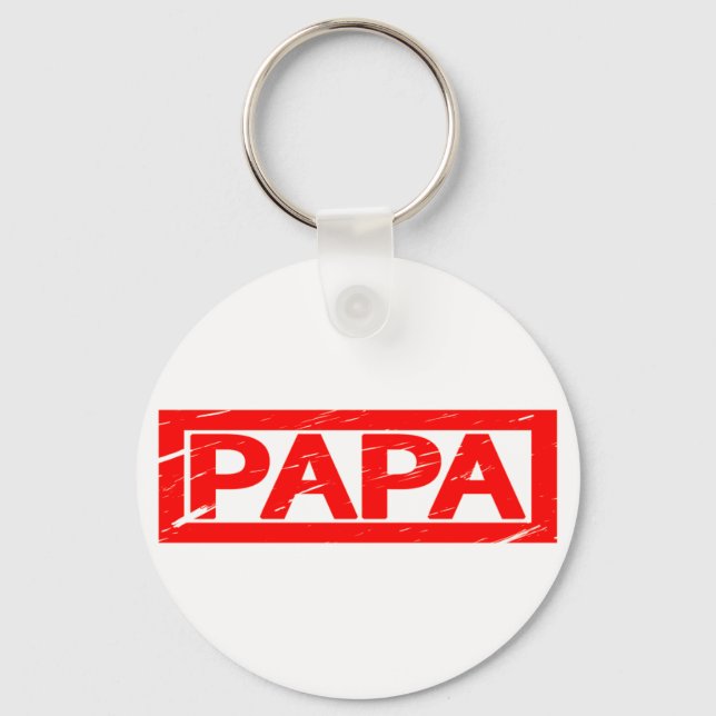 Papa Stamp Key Ring (Front)