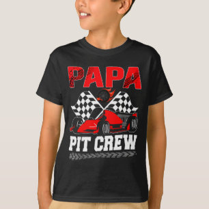 Papa T Crew Racing Family Race Car Birthday Boy  T-Shirt