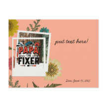 Papa The Fixer Postcard - Father's Day Greeting