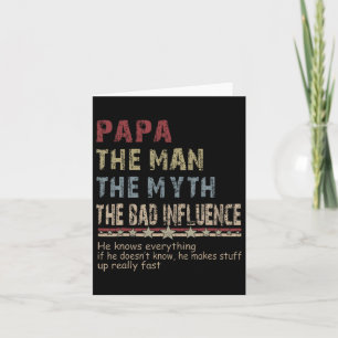Papa The Man The Myth The Byd Influence Shirt Fath Card