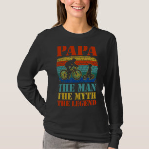 Papa The Man The Myth The Legend Fun Dad Joke Bicy T-Shirt