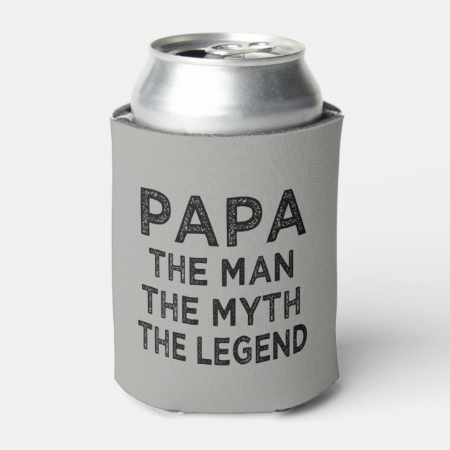 Papa the Man the Myth the Legend funny can cooler (Can Front)
