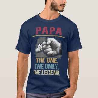 Papa The One The Only The Legend Vintage Father's  T-Shirt