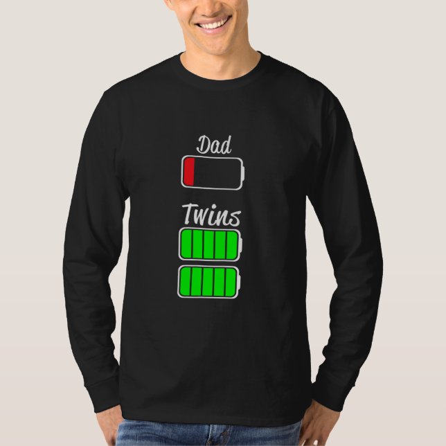 Papa von Zwillen expectant dad of twins  T-Shirt (Front)