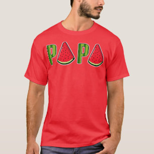 Papa Watermelon Summer Fruit Watermelon Slice Fath T-Shirt