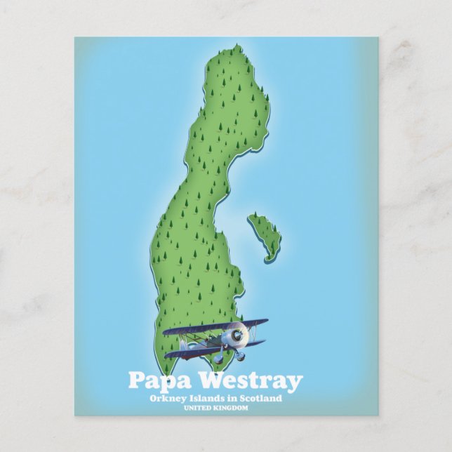 Papa Westray Scotland map. Flyer (Front)