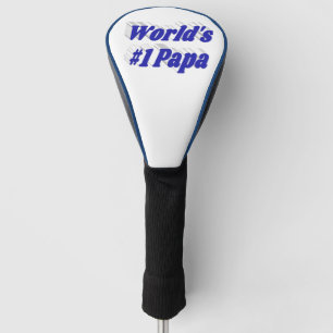 Papa with blue text golf head cover
