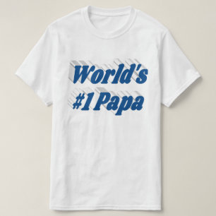 Papa with sea blue text T-Shirt